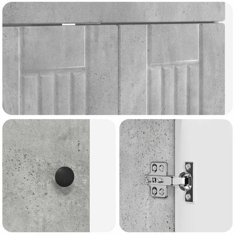 Ensemble de mobilier de salle de bain Gris béton - 10