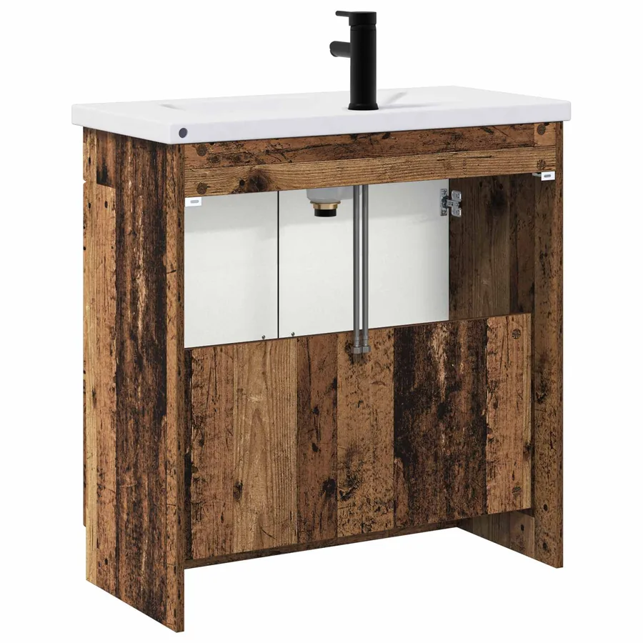 Ensemble de mobilier de salle de bain Bois ancien - 7
