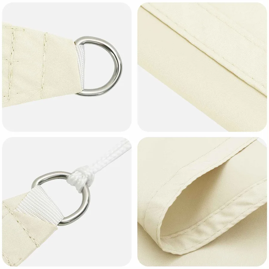Voile d'ombre Crème 6 x 2,5 m 100 % polyester Oxford - 4
