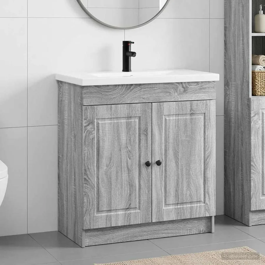 Ensemble de mobilier de salle de bain Sonoma gris
