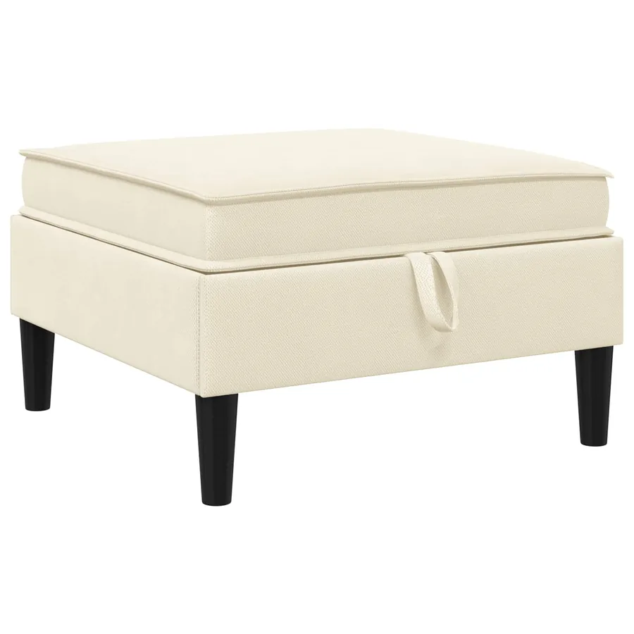 Ensemble de meubles pour le salon 6 pcs Crème Tissu - 6