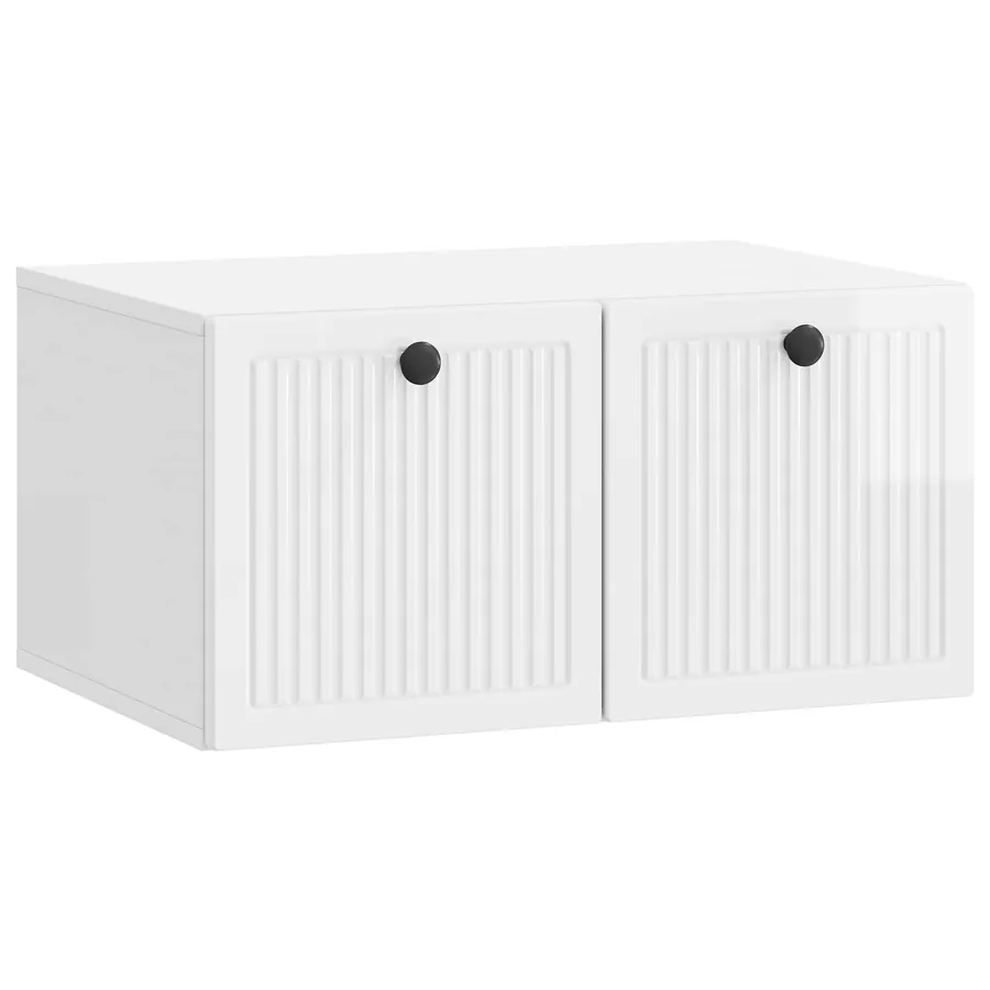 Meuble TV mural Montage mural Blanc brillant 59,5 x 41 x 30 cm - 2