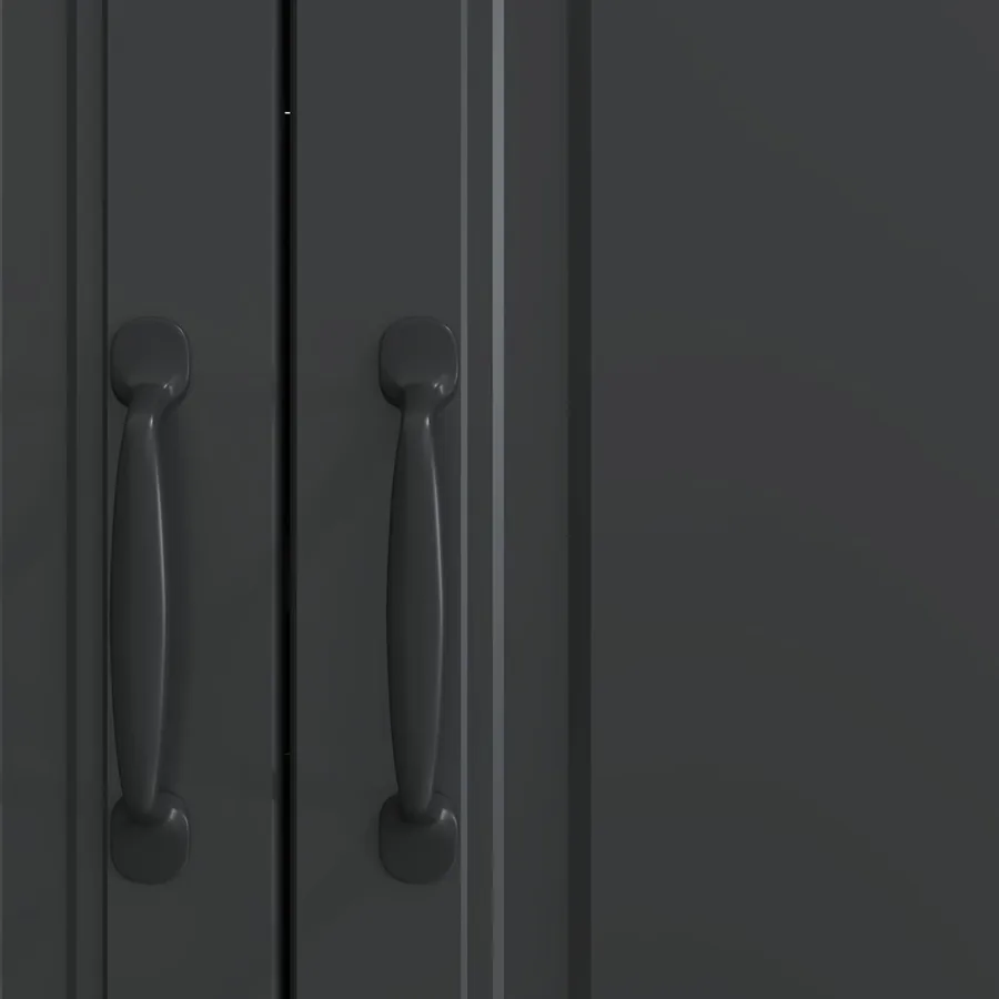 Buffet Noir 89 x 34,5 x 77 cm Bois d'ingénierie - 8