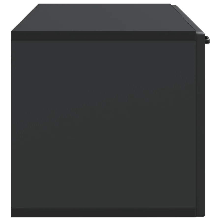 Meuble TV mural Noir 98 x 31 x 30 cm Bois d'ingénierie - 7