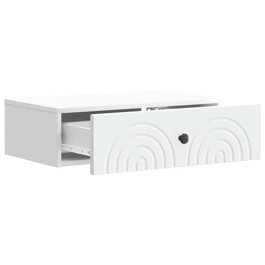 Table d'appoint murale Blanc 59 x 34,5 x 17 cm - 4