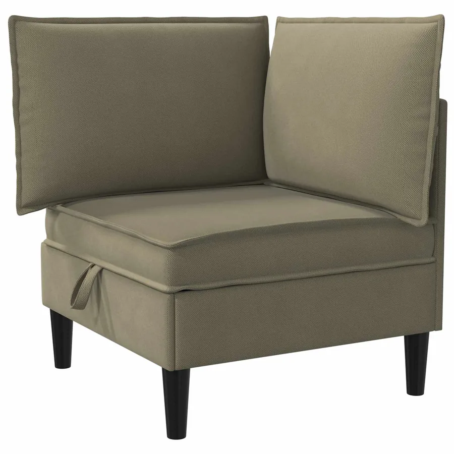 Ensemble de meubles pour le salon 5 pcs Kaki Tissu - 4