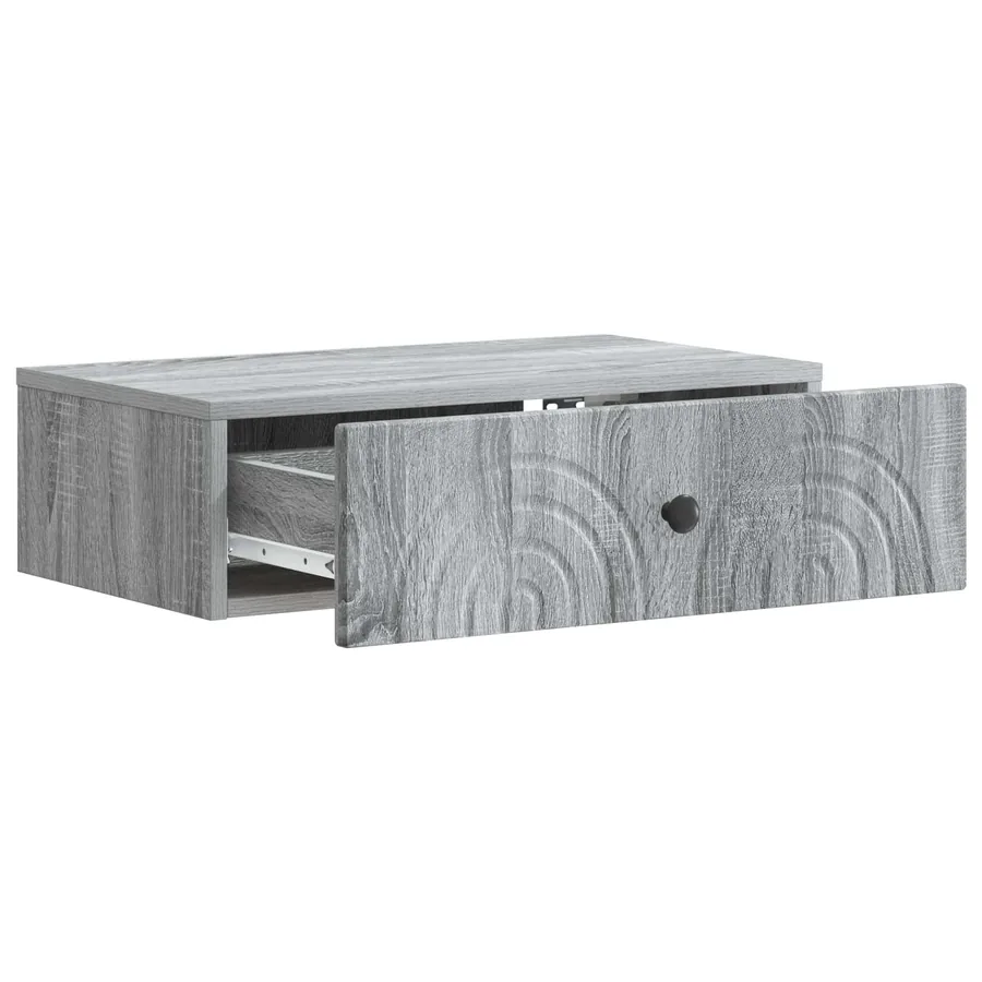 Table d'appoint murale Sonoma gris 59 x 34,5 x 17 cm - 4