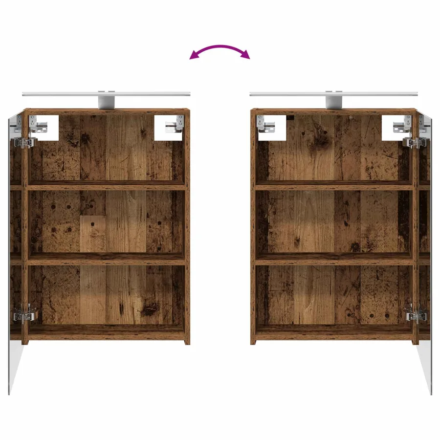 Ensemble de mobilier de salle de bain 5 pcs Bois ancien - 12