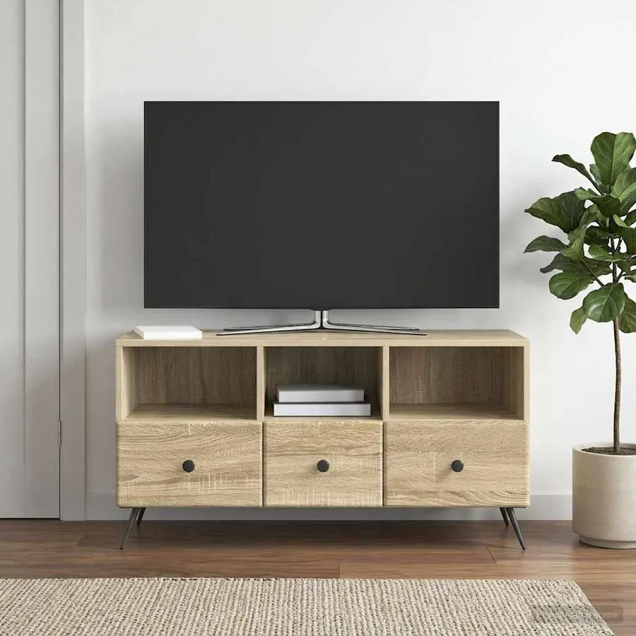 Meuble TV Chêne Sonoma 102 x 34,5 x 50 cm Bois d'ingénierie - 4