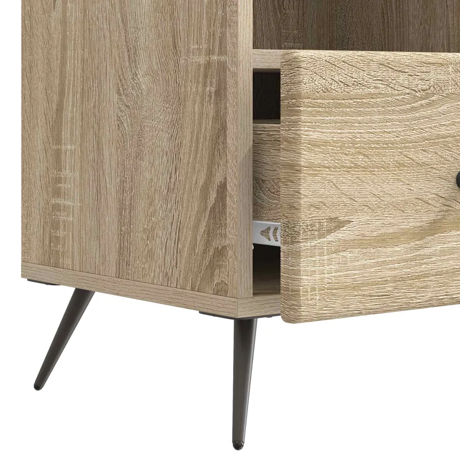 Meuble TV Chêne Sonoma 102 x 34,5 x 50 cm Bois d'ingénierie - 9