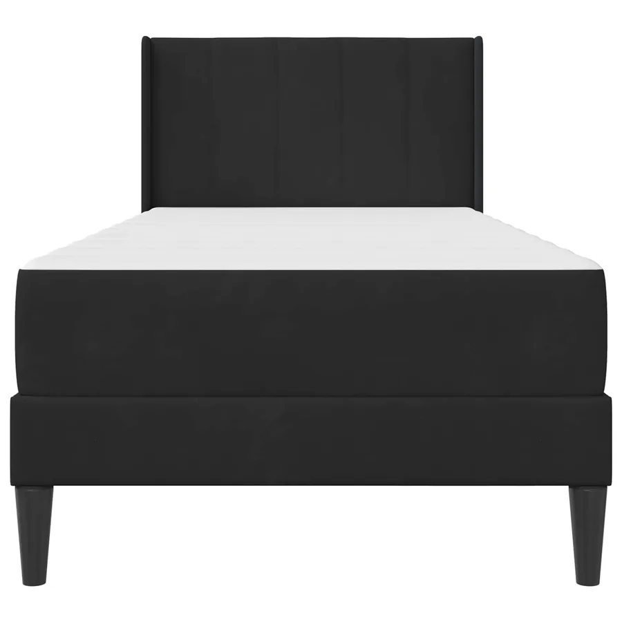 Cadre de lit avec matelas Noir 90 x 190 cm Velours - 6