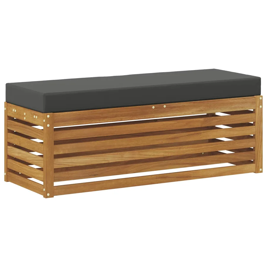 Banc de Tabouret Naturel et Anthracite 115 x 43 x 37 cm - 5