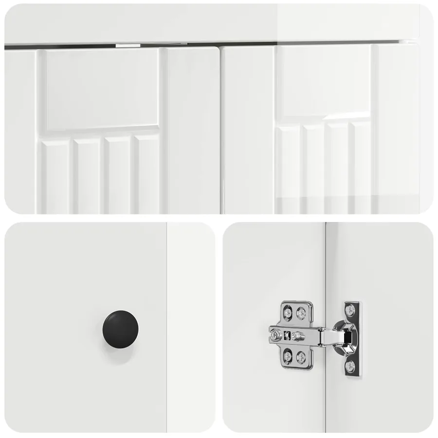 Ensemble de mobilier de salle de bain Blanc brillant - 10