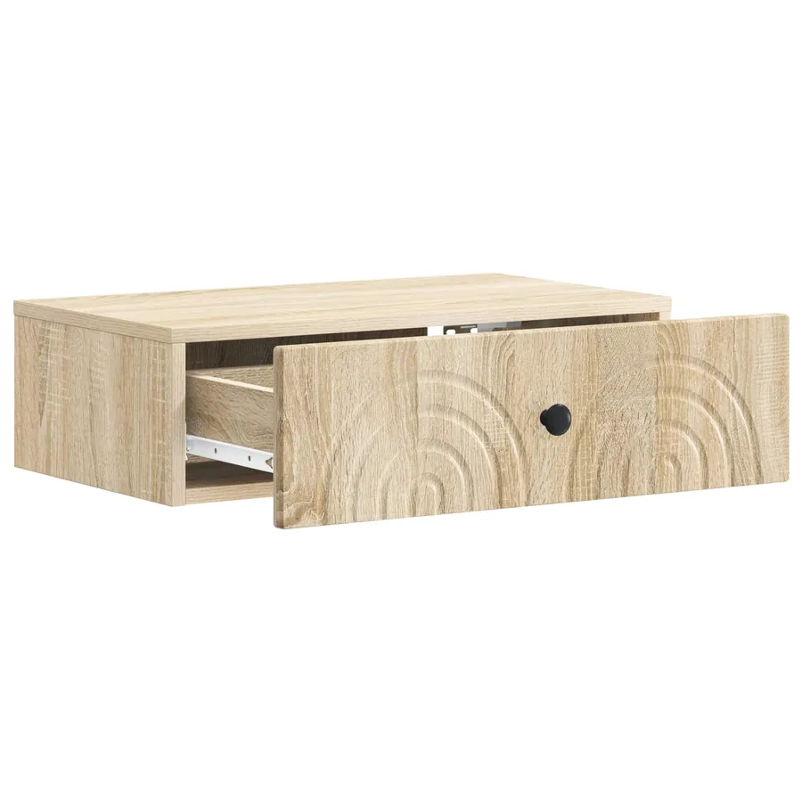 Table d'appoint murale Chêne Sonoma 59 x 34,5 x 17 cm - 4