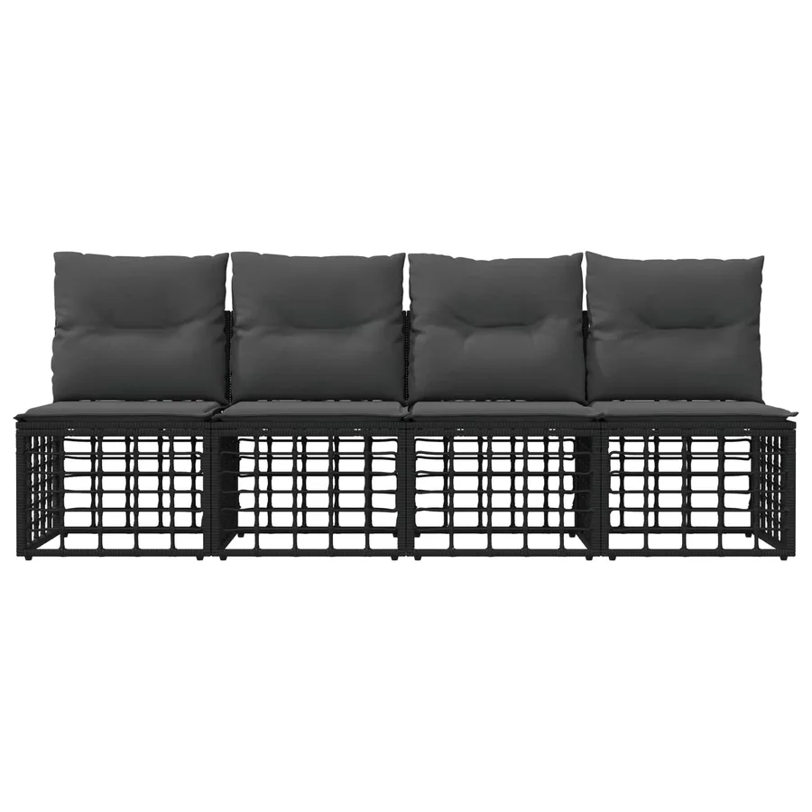 Canapé de jardin 4 places sans accoudoir 4 pcs - 4
