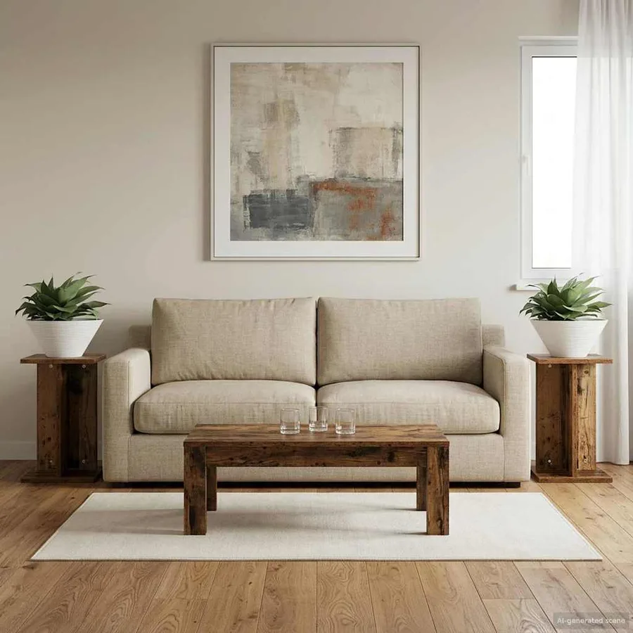 Support de Plante 2 pc Bois ancien 25 x 25,5 x 40,5 cm - 4