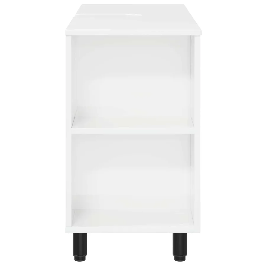 Unité de vanité de salle de bain Blanc brillant 80 x 35 x 60 cm - 6