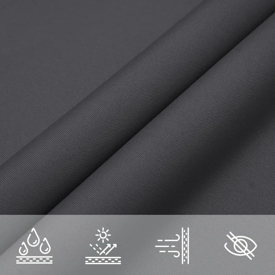 Voile de parasol tissu oxford rectangulaire 2x4 m anthracite - 8