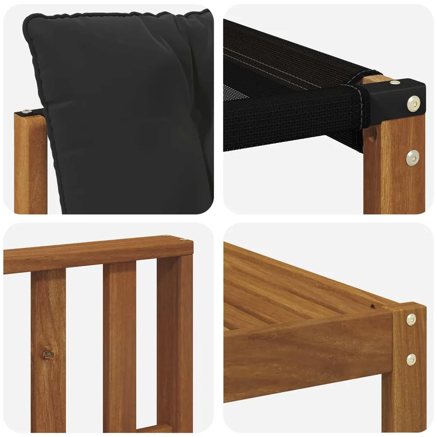 Ensemble de canapés d'extérieur 19 pcs Naturel et Noir - 11