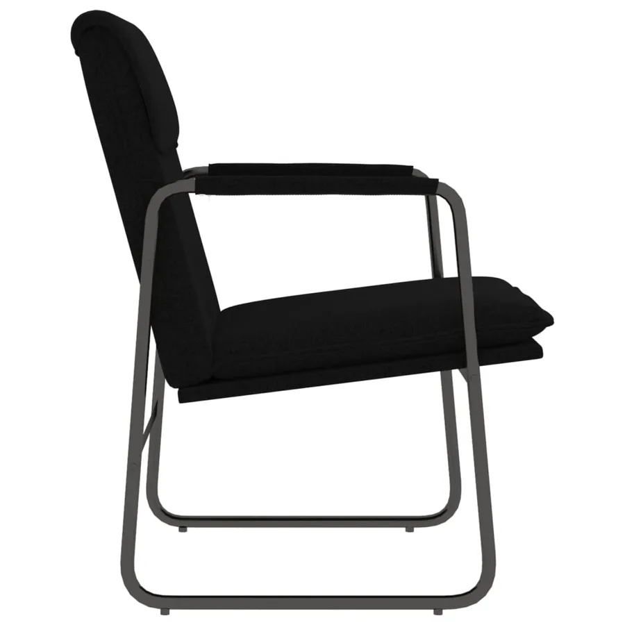 Chaise longue Noir 55x64x80 cm Tissu - 4