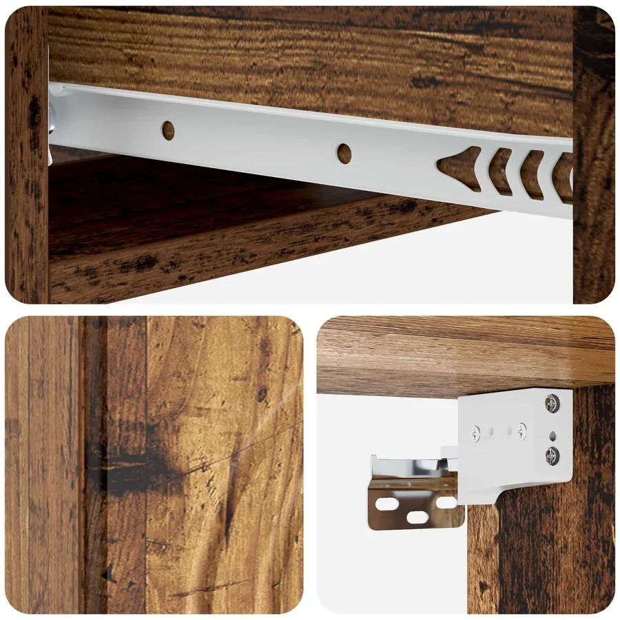 Table d'appoint murale Bois ancien 59 x 34,5 x 17 cm - 8