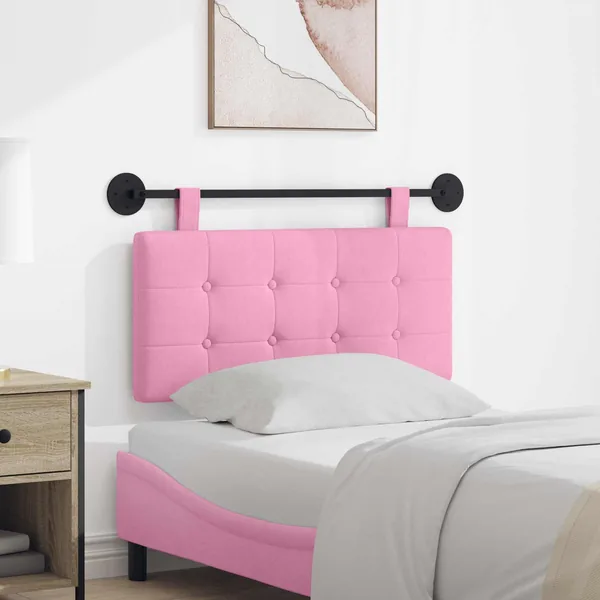 Tête de lit suspendue Rose Tissu