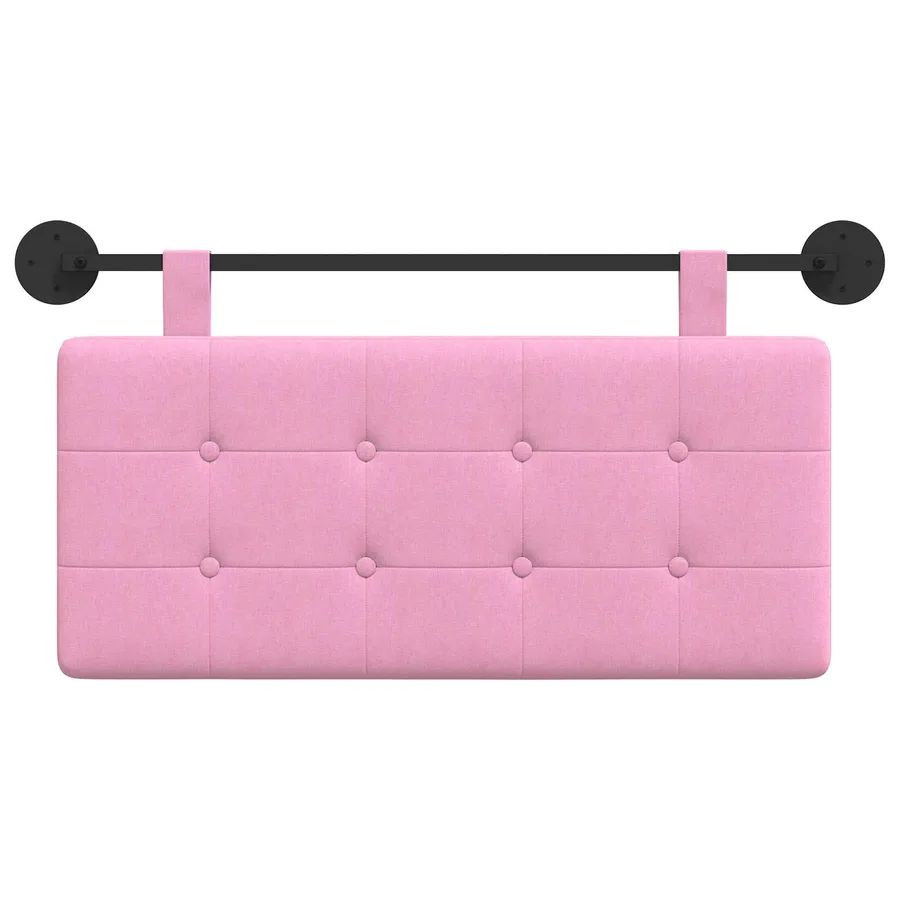 Tête de lit suspendue Rose Tissu - 5