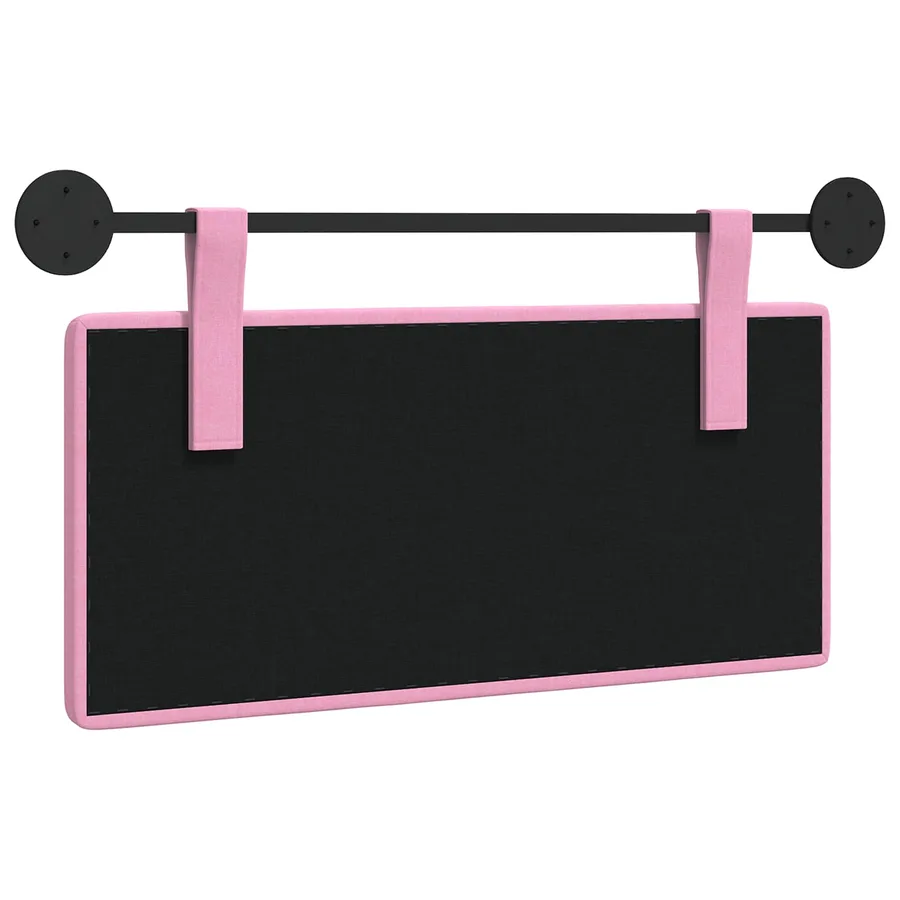 Tête de lit suspendue Rose Tissu - 7