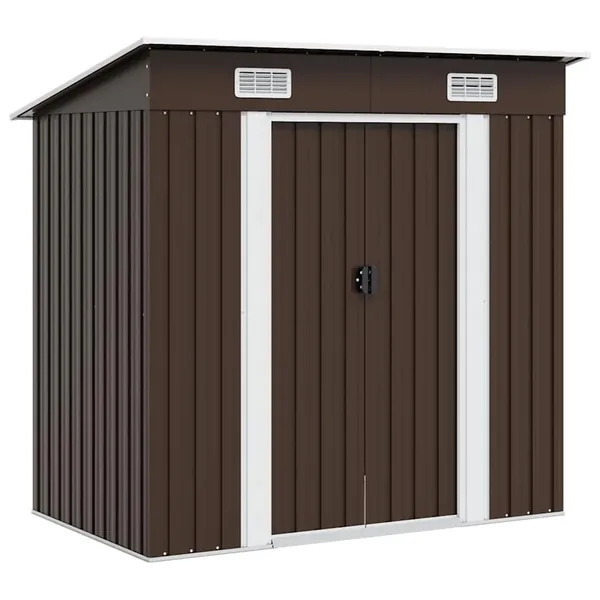 Abri de stockage pour jardin Marron 194x121x181 cm Acier