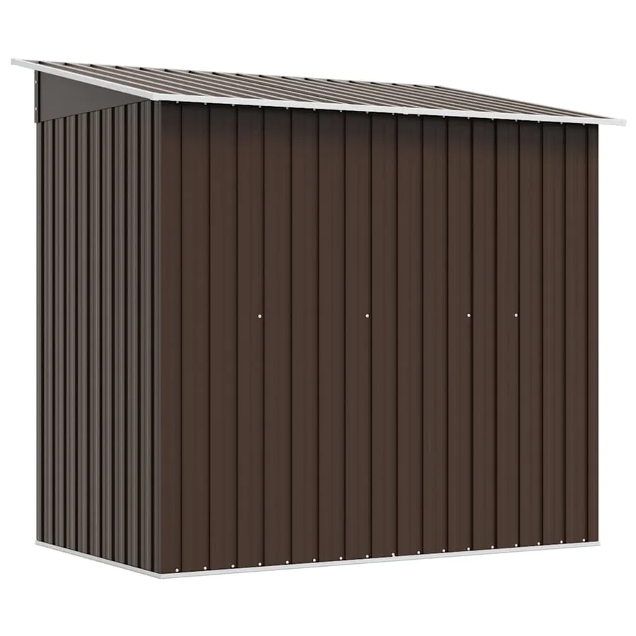 Abri de stockage pour jardin Marron 194x121x181 cm Acier - 7