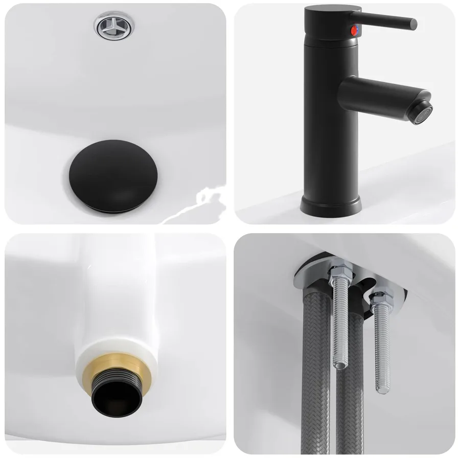 Ensemble de mobilier de salle de bain Chêne fumé - 10