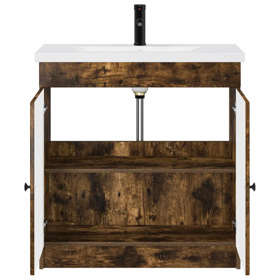 Ensemble de mobilier de salle de bain Chêne fumé - 3