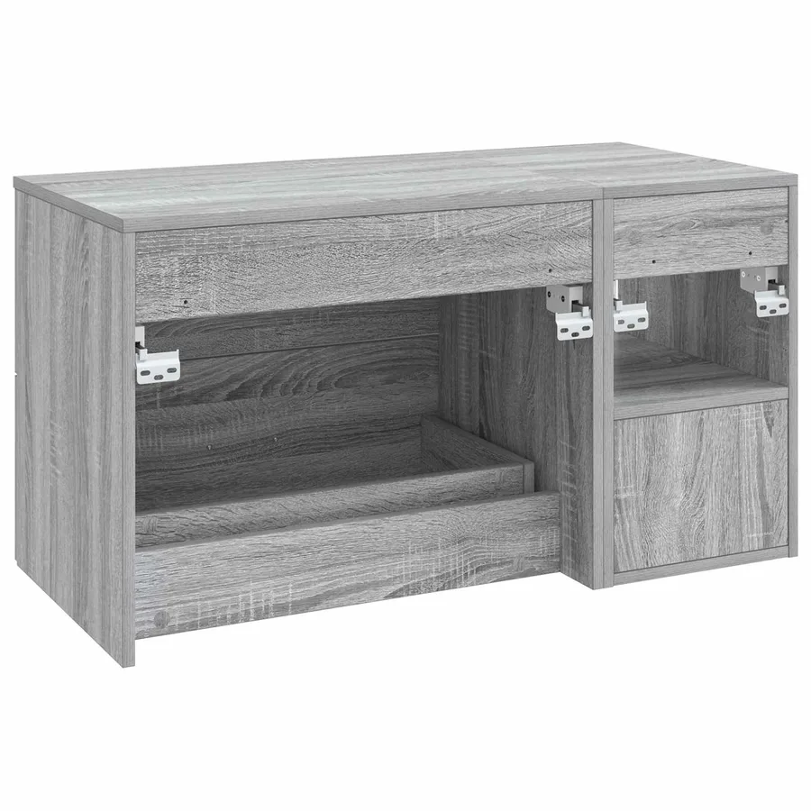 Ensemble de mobilier de salle de bain 2 pcs Sonoma gris - 6