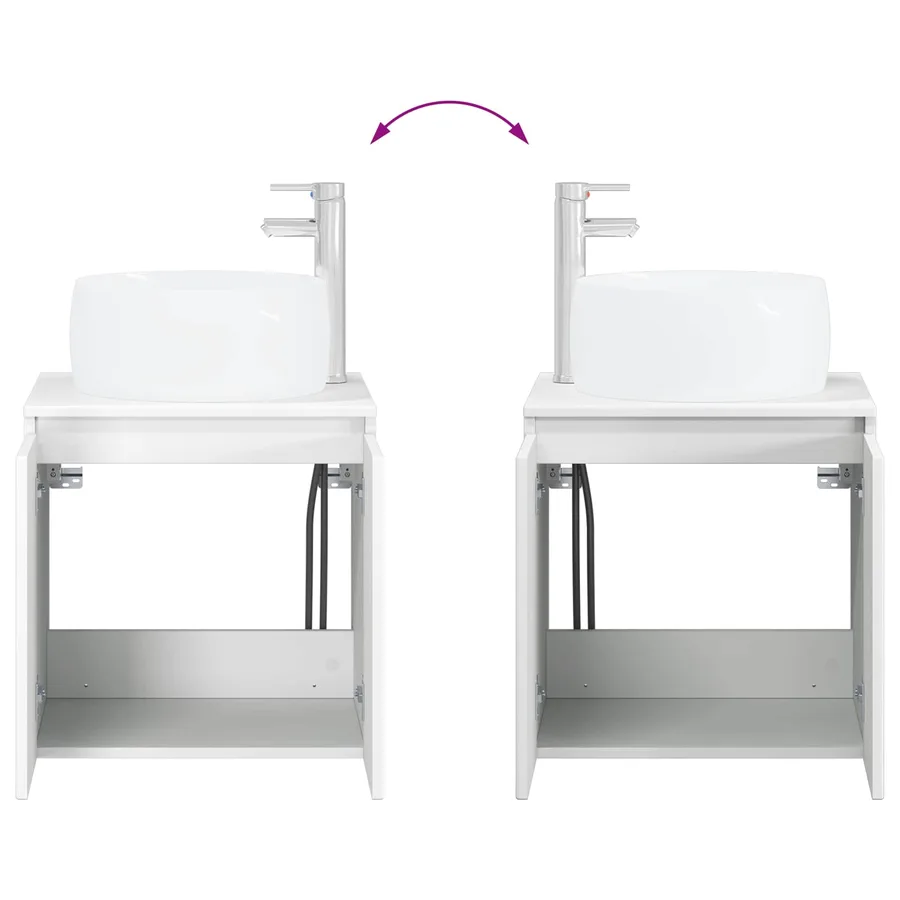 Ensemble d'armoire de salle de bain 4 pcs Blanc - 13