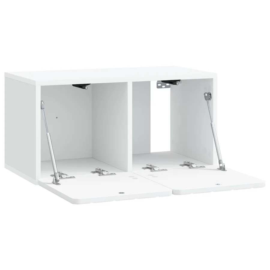 Meuble TV mural 59,5 x 31 x 30 cm Blanc Bois d'ingénierie - 5