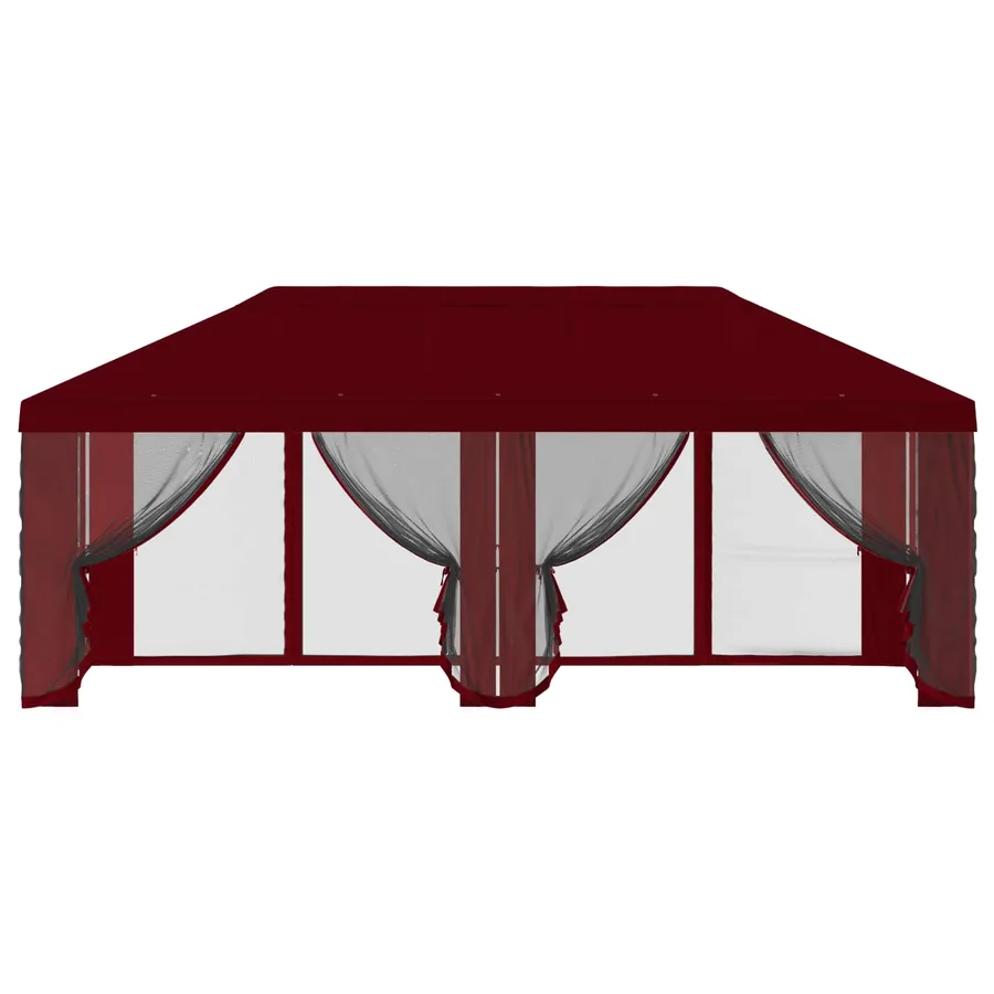 Housse de tonnelle avec murs latéraux Bordeaux 600,5 x 300,5 cm - 5
