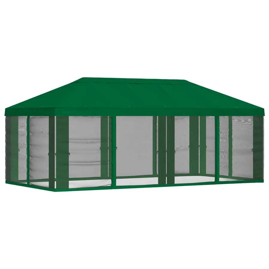 Housse de tonnelle avec murs latéraux Vert 600,5 x 300,5 cm - 3