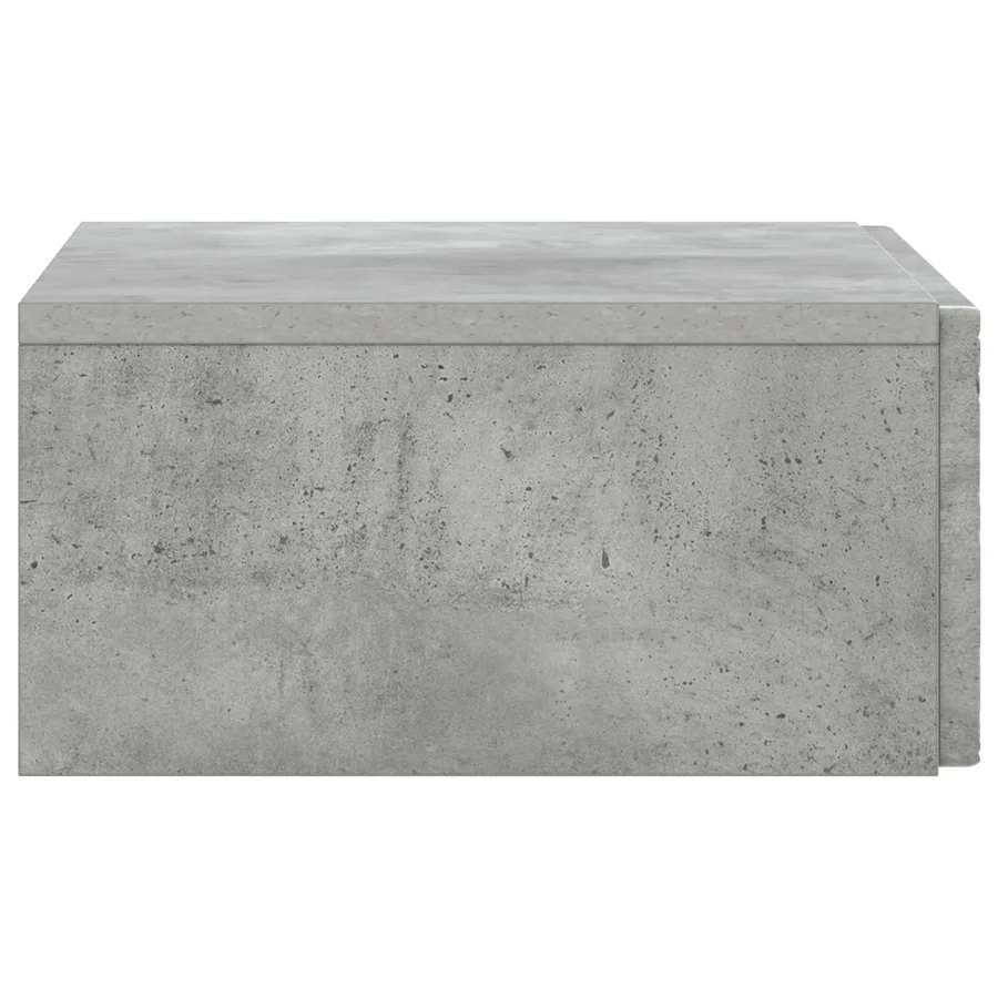 Table d'appoint murale Gris béton 59 x 34,5 x 17 cm - 5