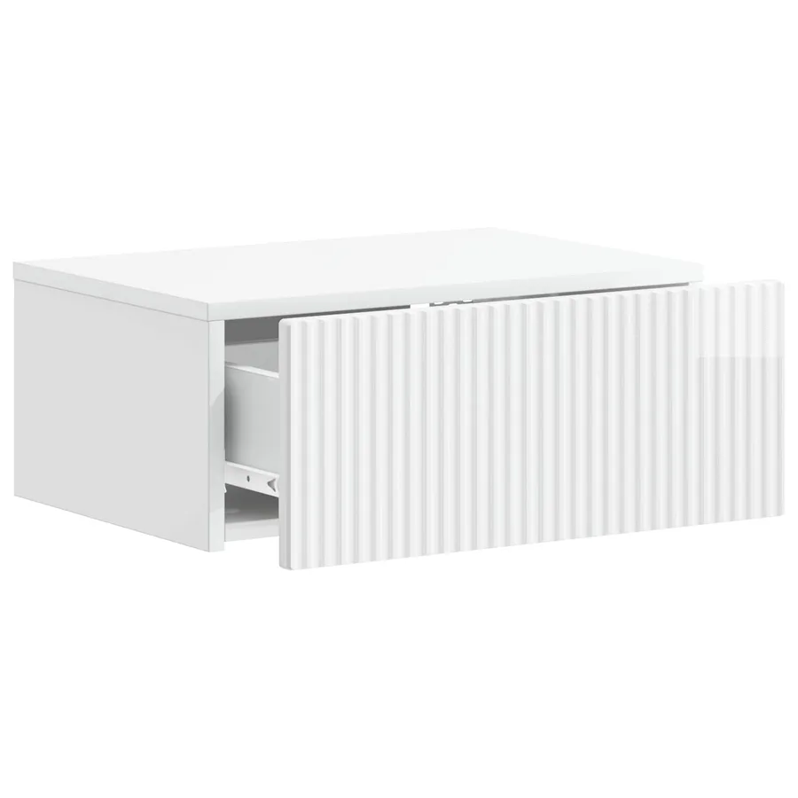 Cabinet de chevet mural 2 pcs Blanc brillant 49 x 34,5 x 20 cm - 6