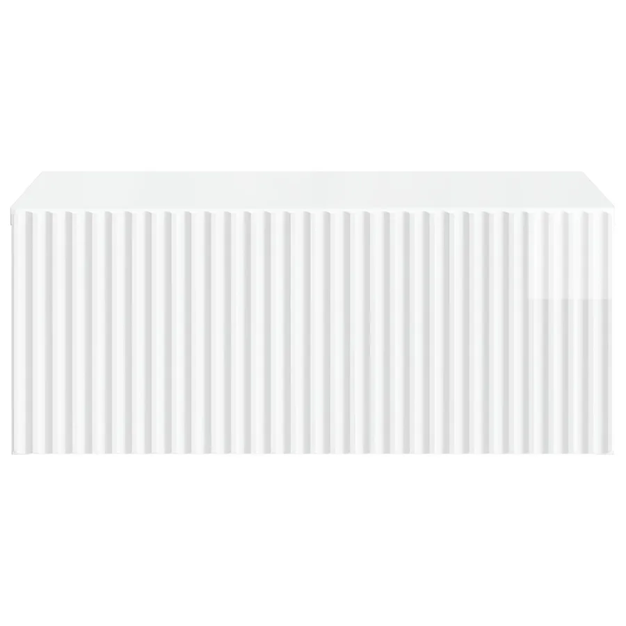 Cabinet de chevet mural 2 pcs Blanc brillant 49 x 34,5 x 20 cm - 7