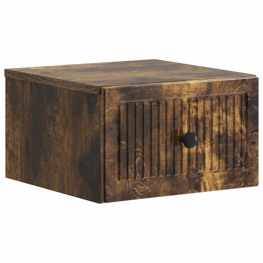 Cabinet de chevet mural Chêne fumé 33 x 34,5 x 20 cm - 2