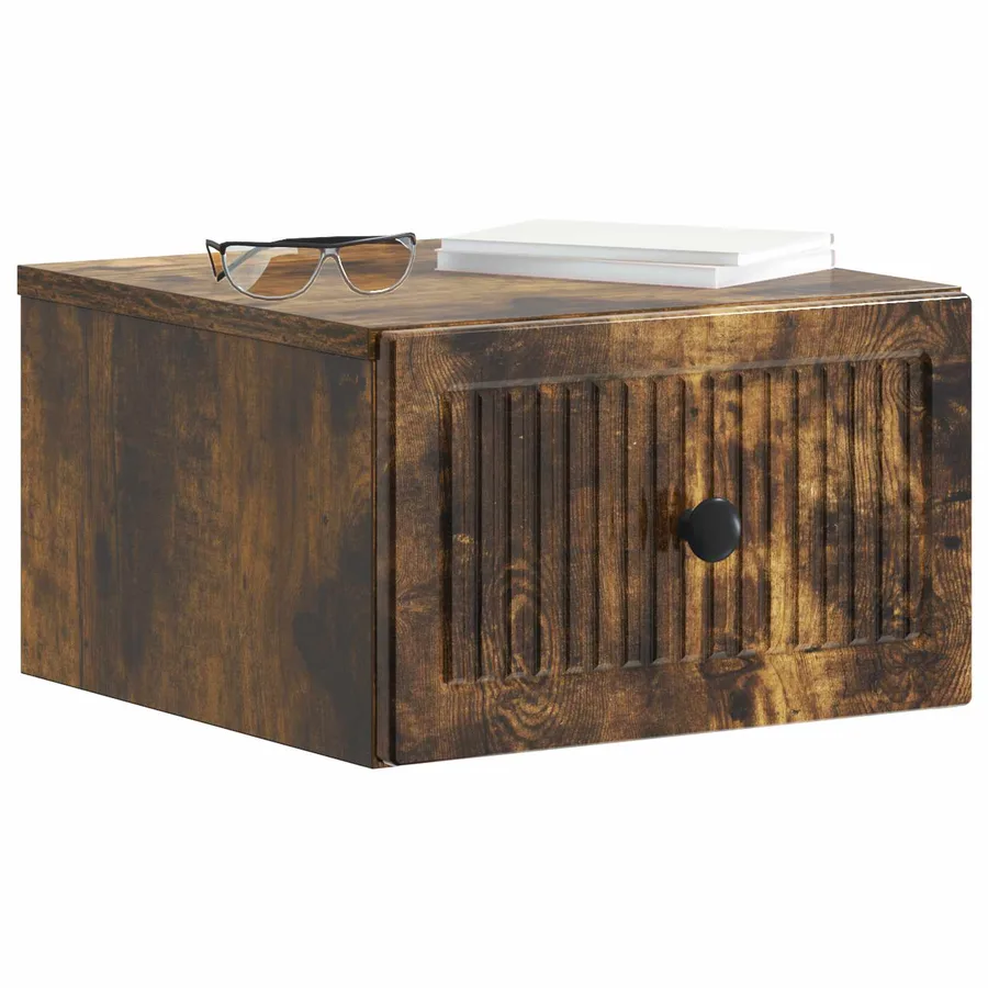 Cabinet de chevet mural Chêne fumé 33 x 34,5 x 20 cm - 3