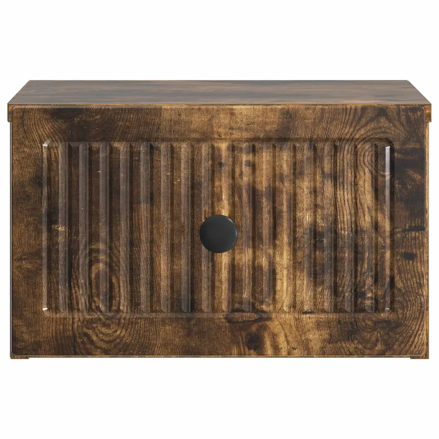 Cabinet de chevet mural Chêne fumé 33 x 34,5 x 20 cm - 5