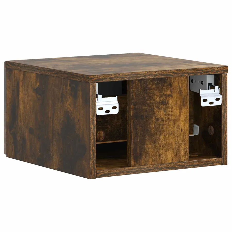 Cabinet de chevet mural Chêne fumé 33 x 34,5 x 20 cm - 7