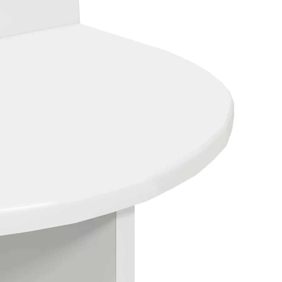 Table de chevet Blanc 40 x 35,5 x 45,5 cm Bois d’ingénierie - 7