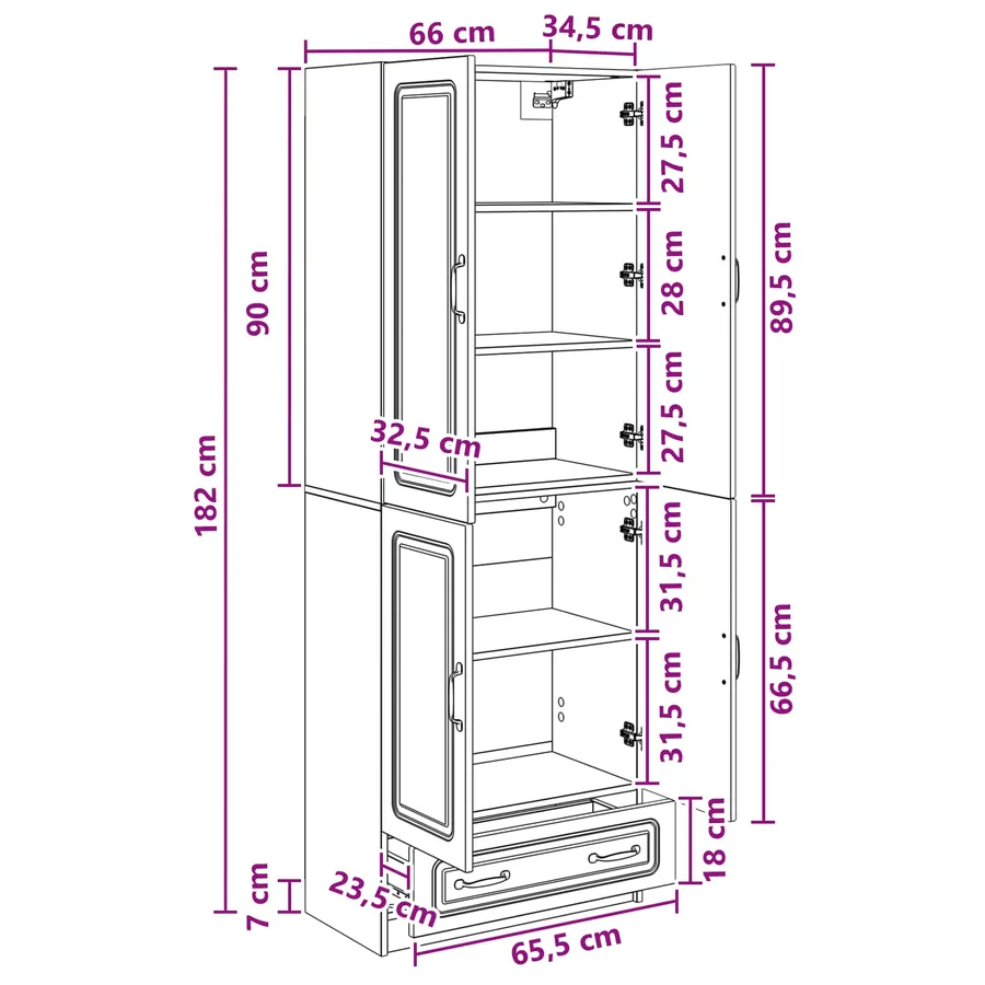 Ensemble de Meubles 2 pcs Noir Bois d'ingénierie - 9