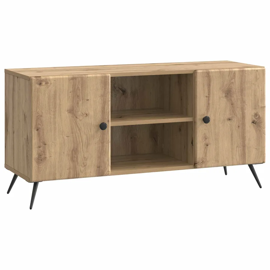 Meuble TV 102 x 34,5 x 50 cm Chêne artisanal Bois d'ingénierie - 2