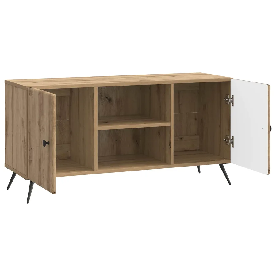 Meuble TV 102 x 34,5 x 50 cm Chêne artisanal Bois d'ingénierie - 5
