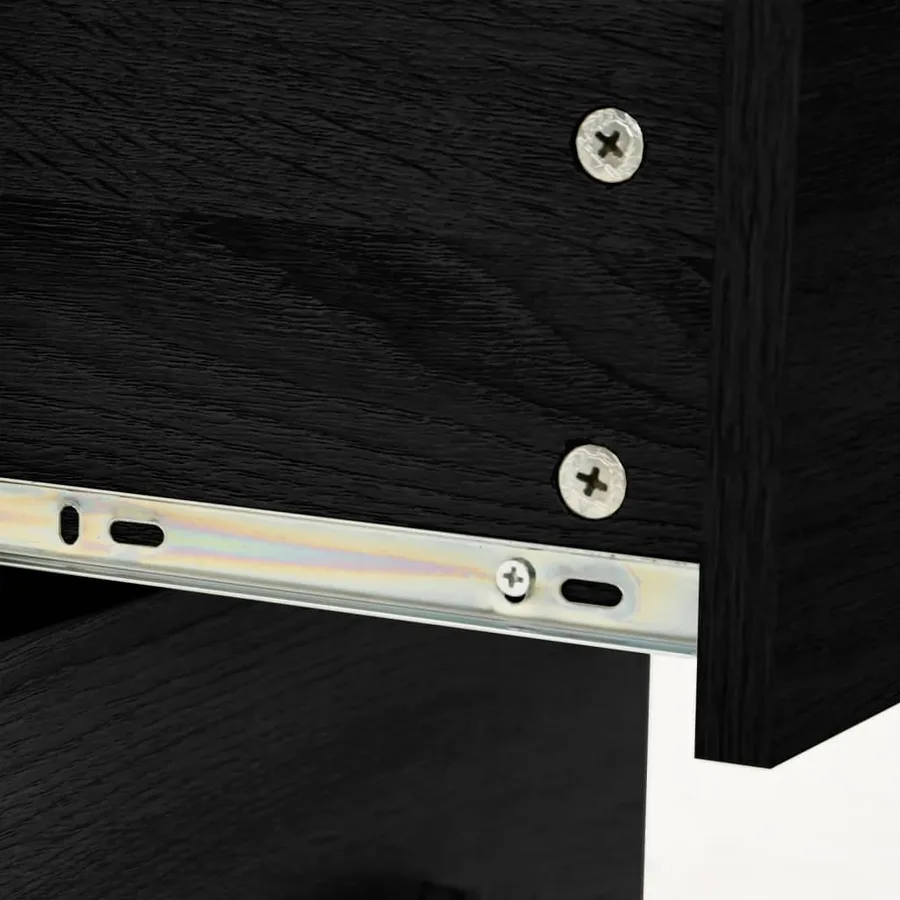 Ensemble de meubles salle de bain 5 pcs noir bois d'ingénierie - 6