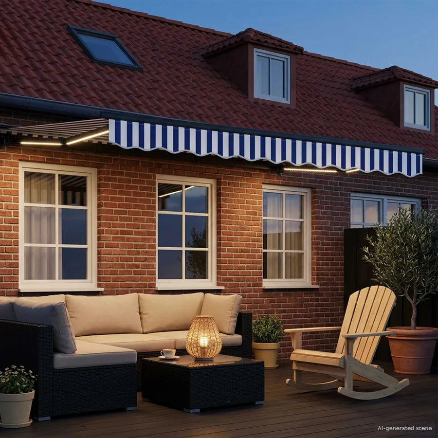 Cadre de store manuel avec LEDs 3,5 x 2 m - 3